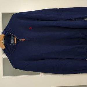 Polo Ralph Lauren Quarter Zip Sweater - Navy - Large